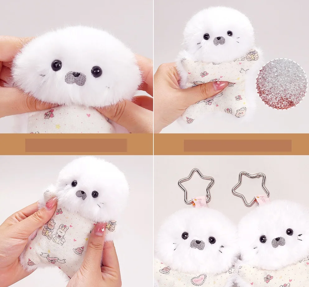 Plush Soft Party Bean Bag Healing Small Animal Pendant Keychain Decompression Artifact Bag Hanging Decoration Doll Doll