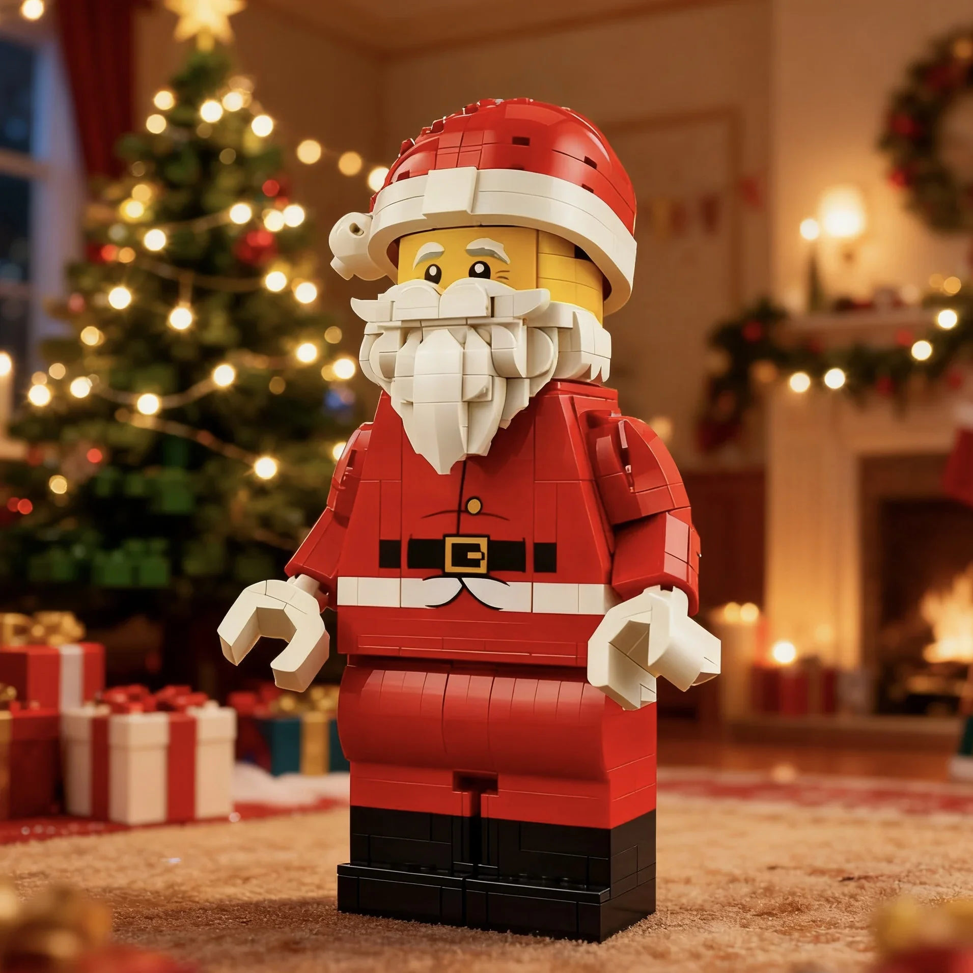 

MINISO Christmas Figurine 2025 Popular Model Compatible With 40820 Creates Festive Atmosphere Great Holiday Gift