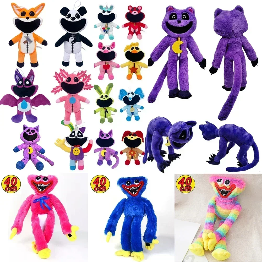 33style Catnap Plush Smiling Critters Plush Toy Hopscotch Catnap Bearhug Plushie Doll Kawaii Soft Stuffed Toy for Kids