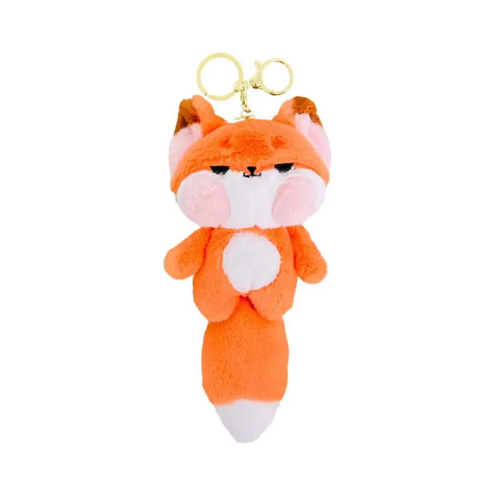 

Big Tail Cute Mouth Toot Plush Key Chain Soft Stuffed Cartoon Big Tail Orange Car Keychain Trinket Orange