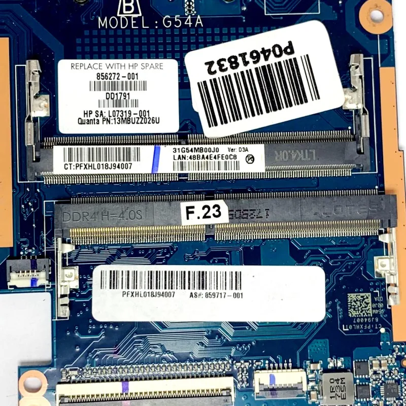 856272-001 859717 L07319-001 Pour HP 15-AW 15-AU Ordinateur Portable Carte Mère DAG54AMB6D0 Avec A10-9600P CPU 216-0864032 100% Testé OK