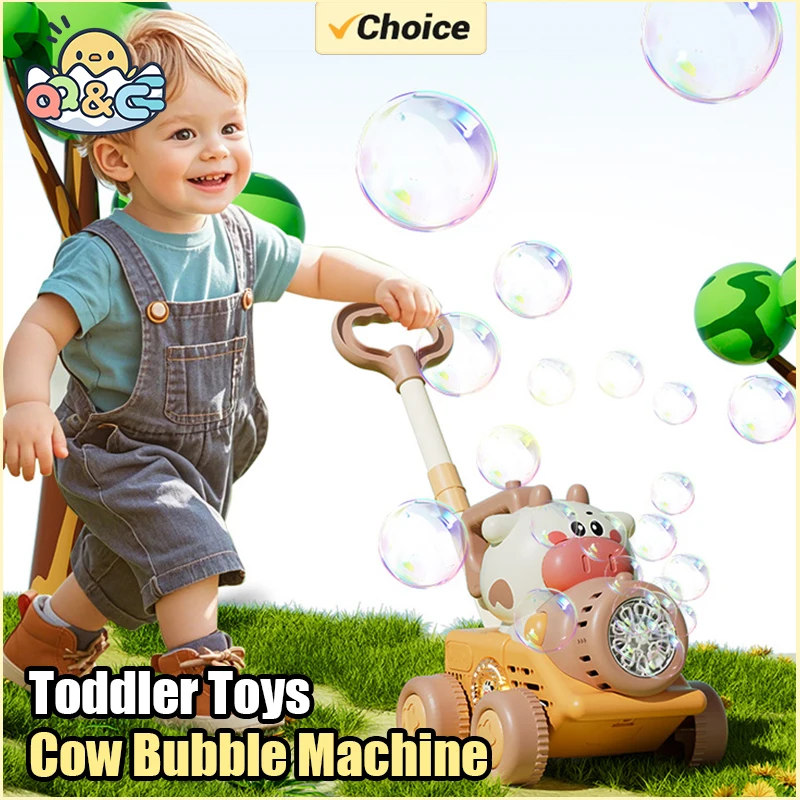 Máquina de sopro de bolhas de mão totalmente automática, fofa, divertida, em forma de animal, walker infantil, luzes musicais, brinquedos para presente de criança