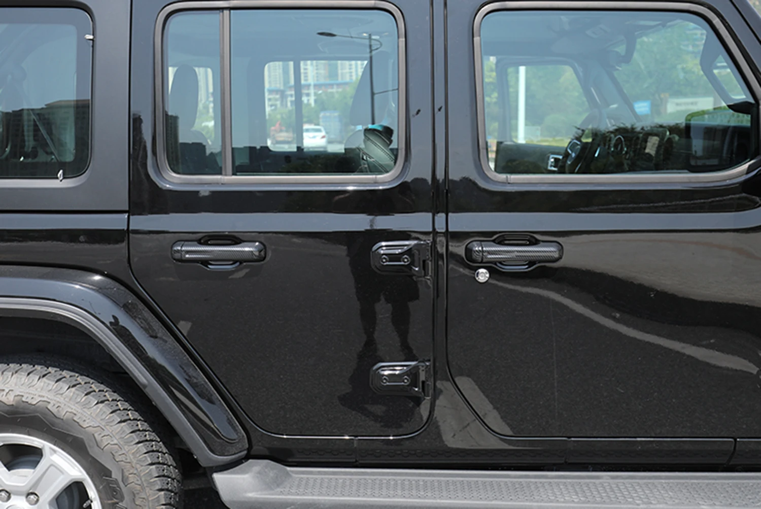 Car Door Handle Tailgate Handle Cover Sticker for Jeep Wrangler JL 2018-2023 4-Door Without Smart Lock Hole Exterior Accessories view 6