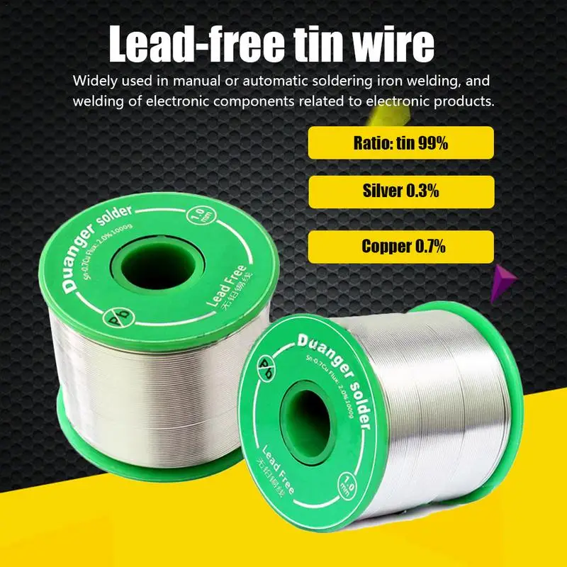 100g Lead Free Solder Wire Sn99 Ag0.3 Cu0.7 Rosin Core Solder Wire Manual or Automatic Soldering Iron Welding Accessories