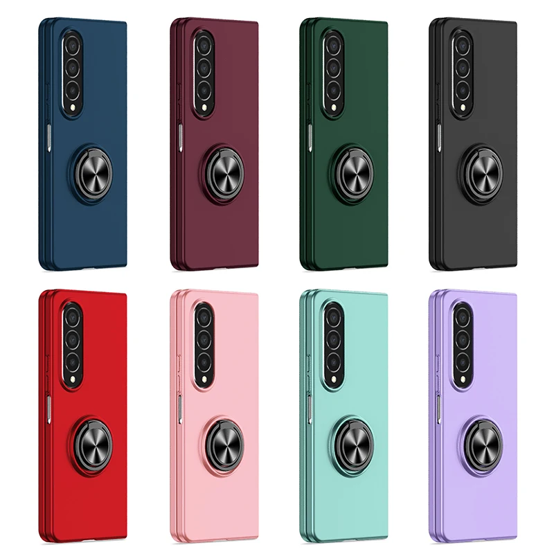 Case for Samsung Galaxy Z Fold 3 4 5 with Magnetic Ring Kickstand Bracket Armor Phone Cover for Galaxy Fold 1 2 5G