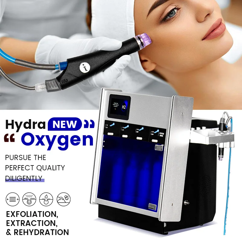 Desktop Microdermabrasion Skin Rejuvenation Oxygen Skin Treatment H2O2 Small Bubbles Deep Cleans Blackheads Acne
