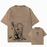 Anime Hunter X Hunter Washed TShirt Men Women Streetwear Vintage Summer 100% Cotton Loose  T Shirt Harajuku Oversized Top Tee
