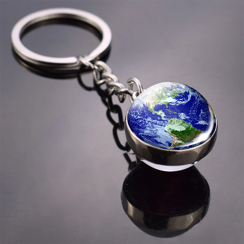 Vintage World Map Keychain Globe Earth Pendant Key Chain Americas Europe Australia Map Keychain Keyfob Christmas Gifts