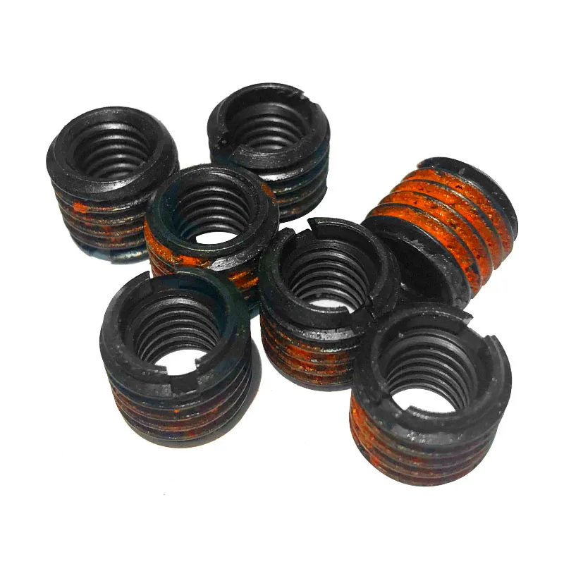 LPJ 4pcs/set Coated Carbon Steel Coated Thread Sleeve Inner and Outer Teeth Nut Screw sleeve Thread Insert Conversion Socket