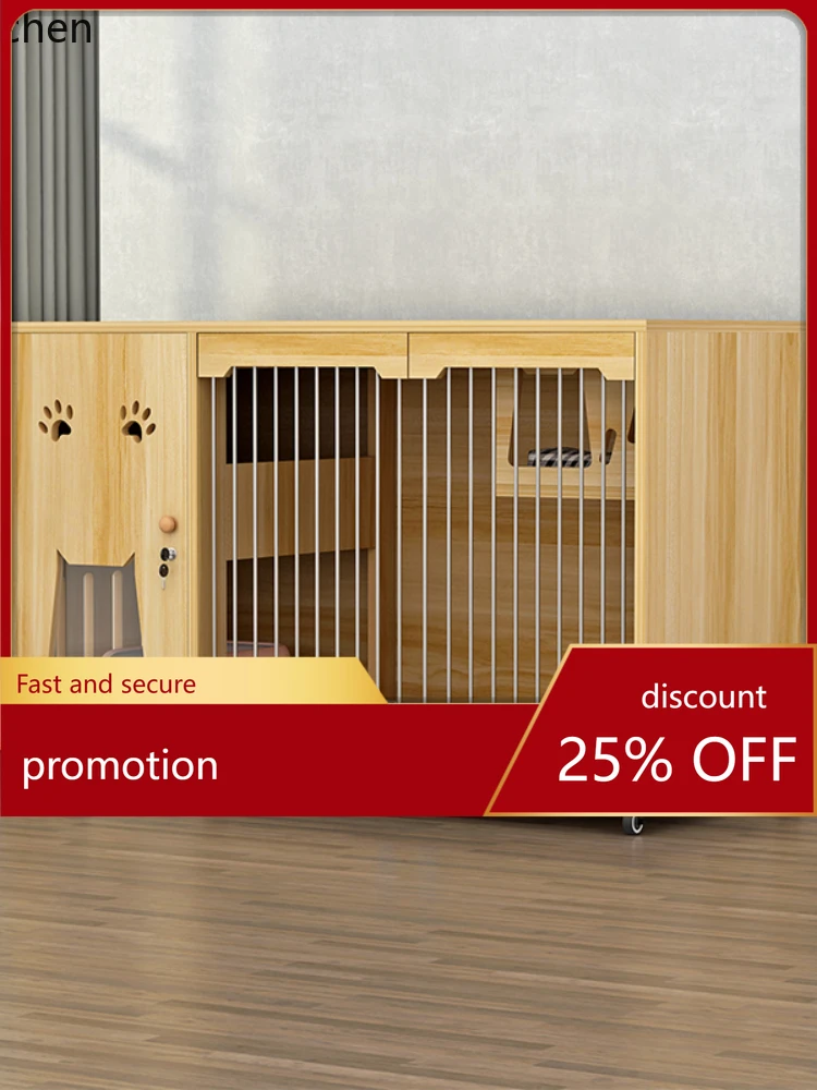 

YFY Cat House Cattery Indoor Super Large Free Space Cat House Cat Cabinet