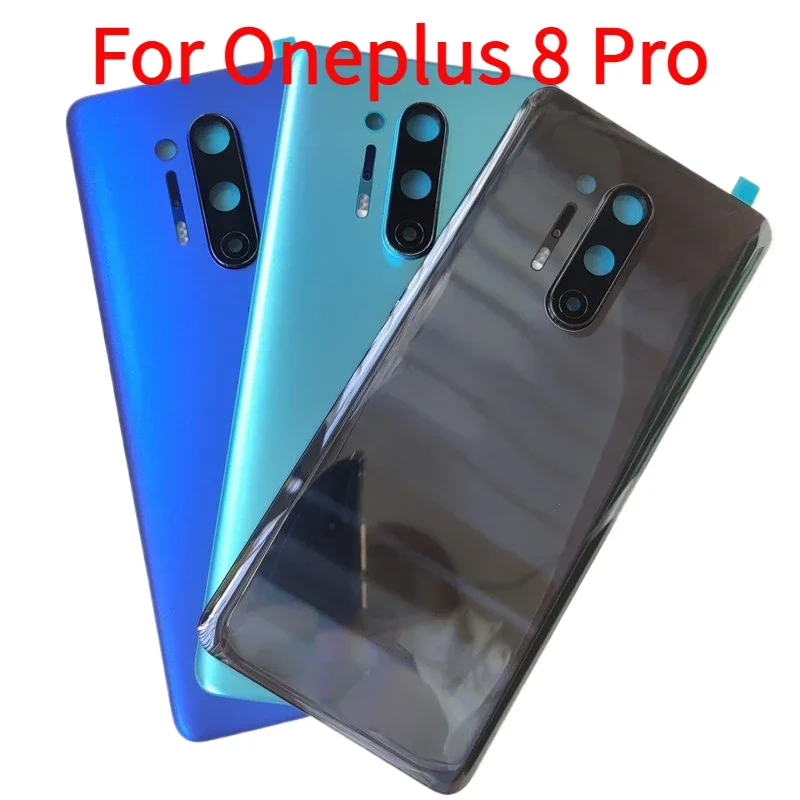 

Back Battery Cover Rear Glass For Oneplus 8 Pro Battery Cover Housing Case With Camera Lens