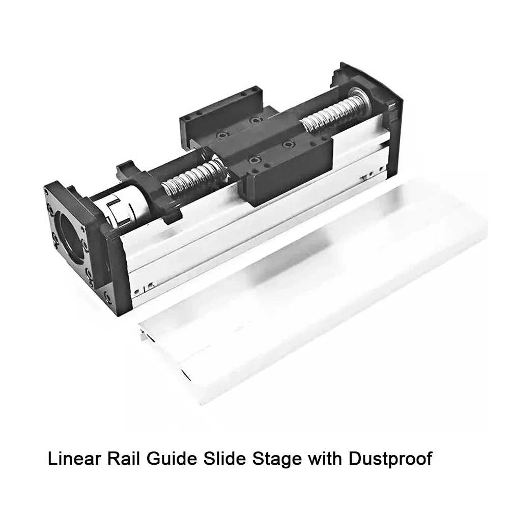 Fully Enclosed Slide Stage Linear Rail Guide 70mm Width 100-1000mm Stroke Linear Stage SFU1605 1610 With Nema 23 Stepper Motor