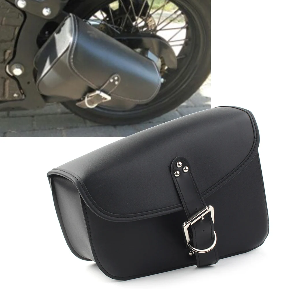 

PU Leather Motorcycle Saddlebag Left Side Saddle Bag For Harley-Davidson Sportster XL883 XL1200 Iron 72