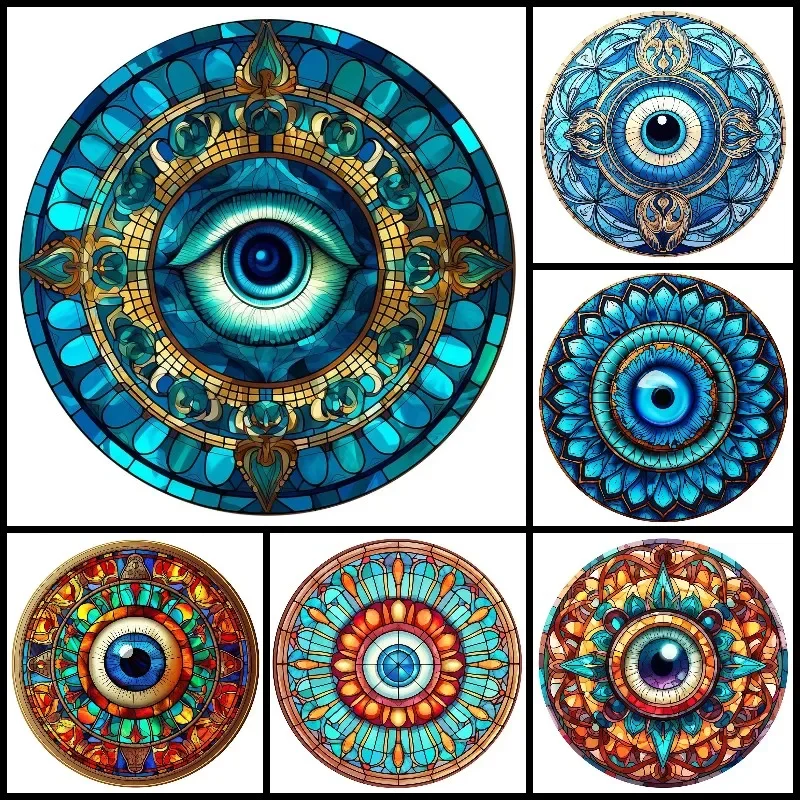 5D Diamond Painting Kit Mandala Abstract Eye Patterns Rhinestones Embroidery Full Square/Round Diamond Mosaic Home Decor Gift