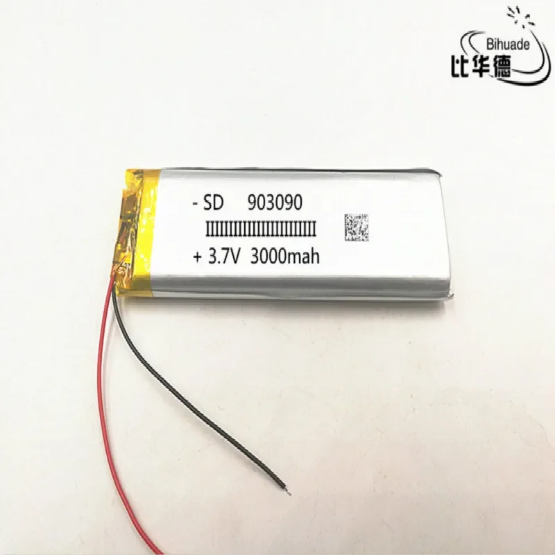 5pcs/lot 903090 3.7 V lithium polymer battery 3000 mah DIY mobile emergency power charging treasure battery