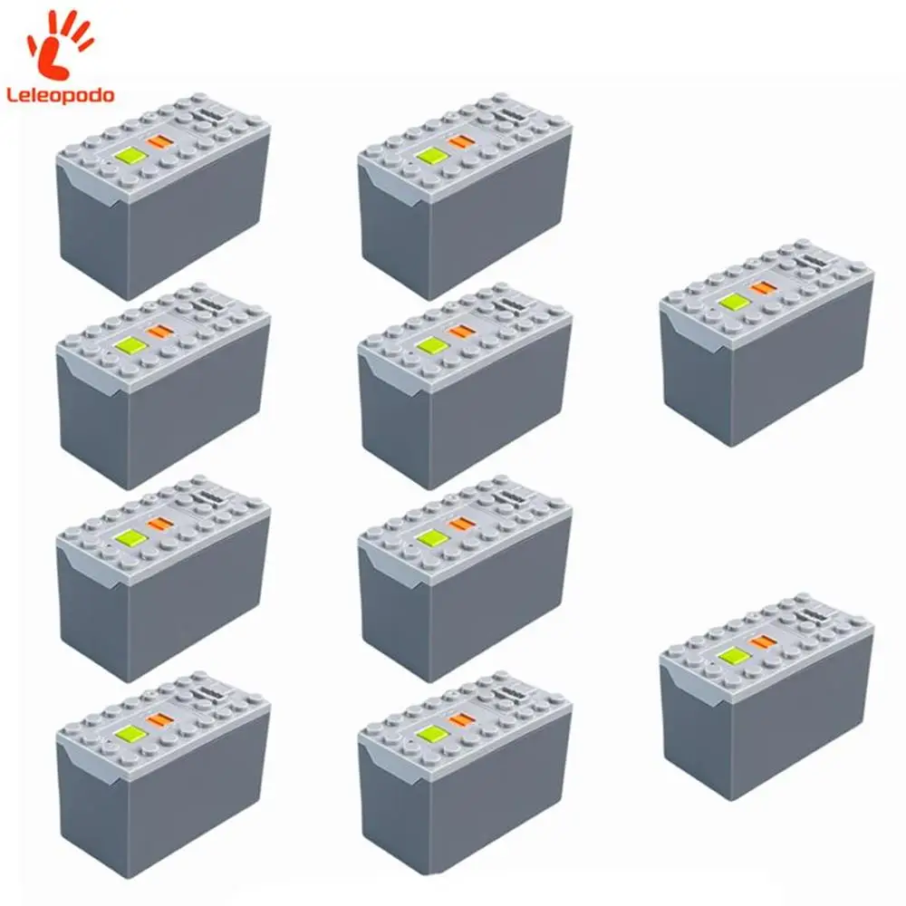 New MOC Power Functions 1/2/5/10Pcs AAA Battery Box 88000 Technical Parts Building Blocks Compatible with Brand Toys Accessories