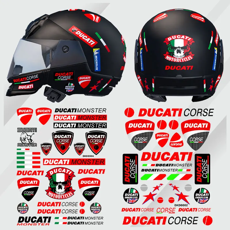 Motorcycle Stickers Retro Decorative Decals Reflective Waterproof for Ducati Multistrada 950 1100 1260 1200 S Sport Grand Tour