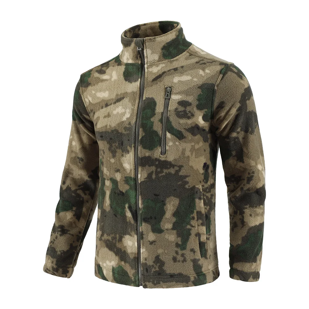 Outdoor Camouflage Fleece Jacket Double-Sided Shake Fleece Cardigan Tactical Jacket Warm Mountaineering Suit 111 S95e4a83647054087ac10c2eed7178efdt