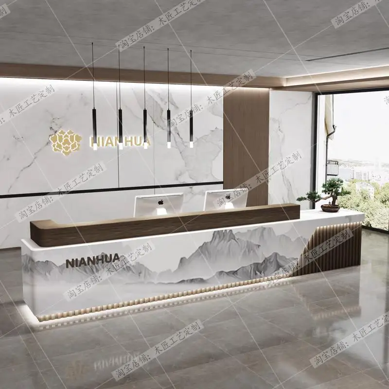 

Unique Salon Reception Desks Executive Beauty Shop Modern Company Reception Desks Minimalist Escritorio Commercial Furniture