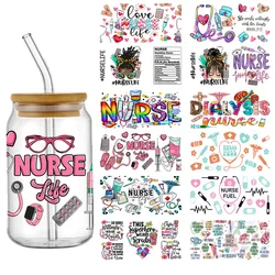 UV DTF Transfer Sticker Nurse Health For The 16oz Libbey Glasses Wraps Bottles Cup Can DIY Waterproof Custom Decals