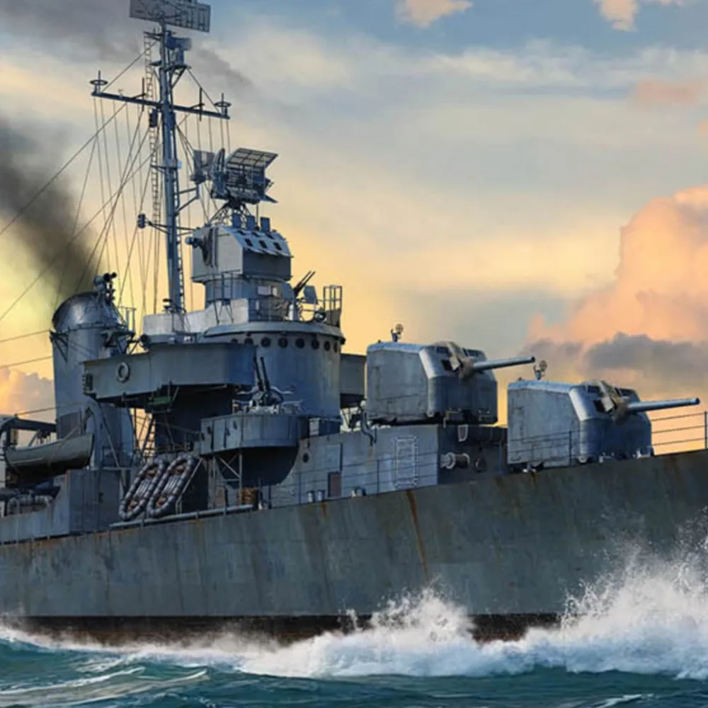 

1/350 Kit US Navy USS Stevens DD 479 Fletcher Class Destroyer 65308 DIY Plastic Model Kit WWII Warship Collection for Boys