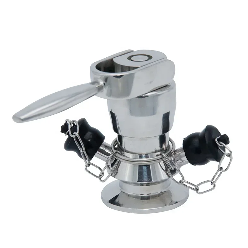 High quality SS316L sanitary tri clamp aseptic sampling valve with handle control