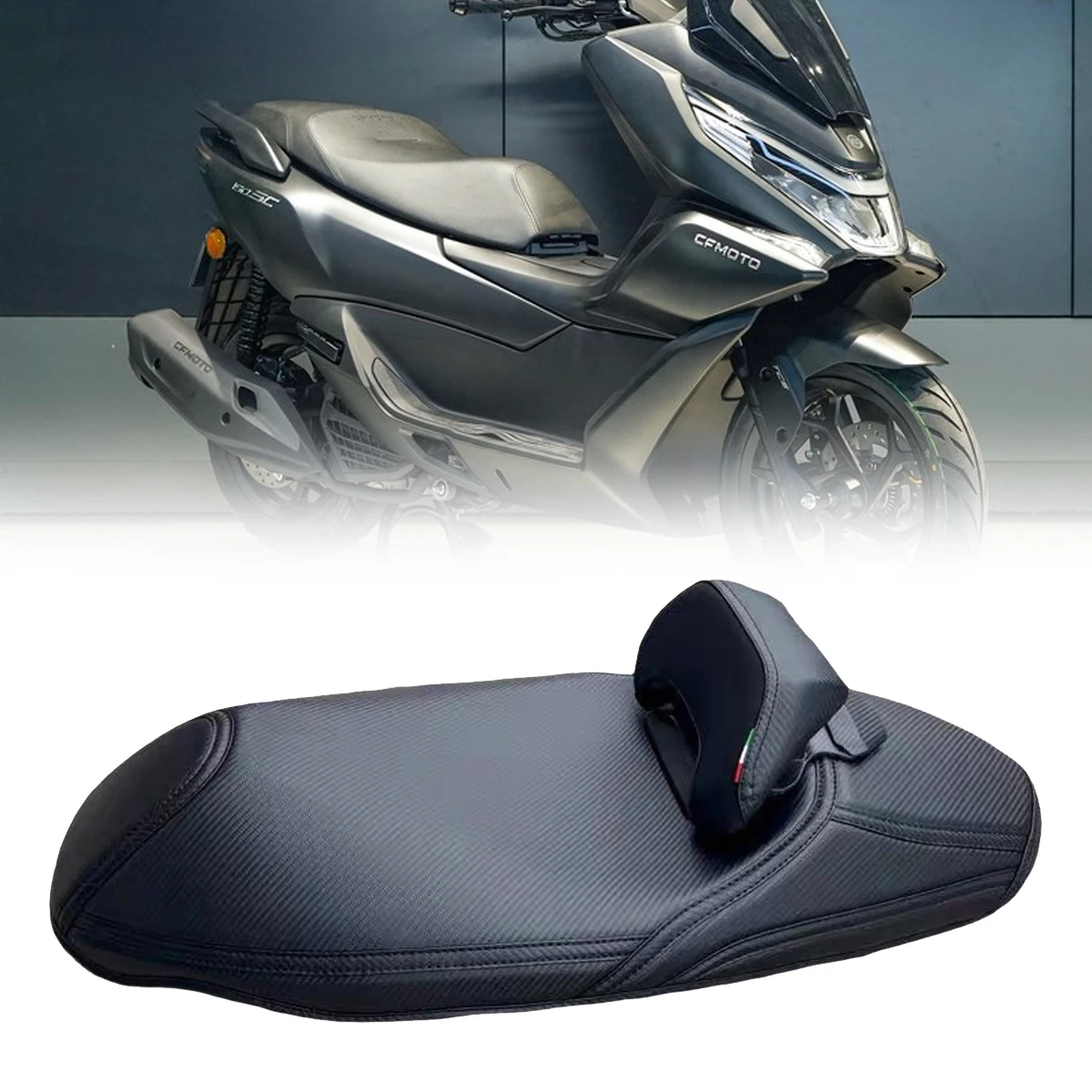 Motorcycle accessory height increasing lumbar backrest support seat cover integrated cushion cover FIT For CFMOTO 150SC