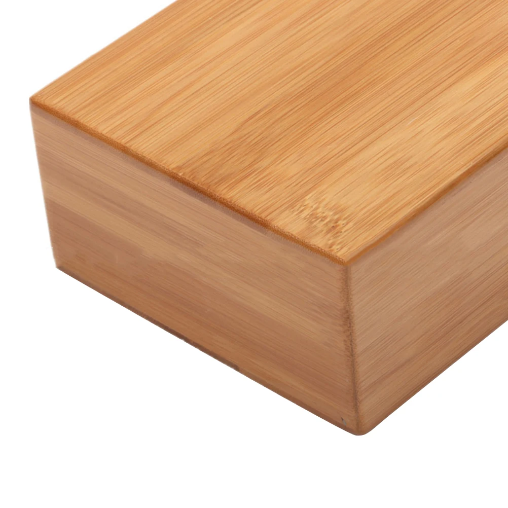 

1pc Blocks Bamboo Wooden Yoga Brick Durable Safe Smooth Surface Easy Cleaning Portable Fitness Accessories Yoga Practice