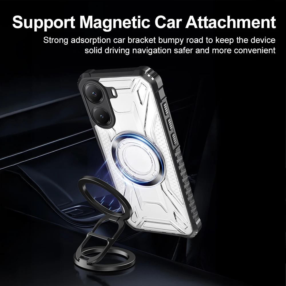 Magnetic Case For Xiaomi 17 Pro Max 13T Pro Transparent Airbag Four-Corner Drop Protection Anti-Drop Scratch-resistant Cover New - view 6