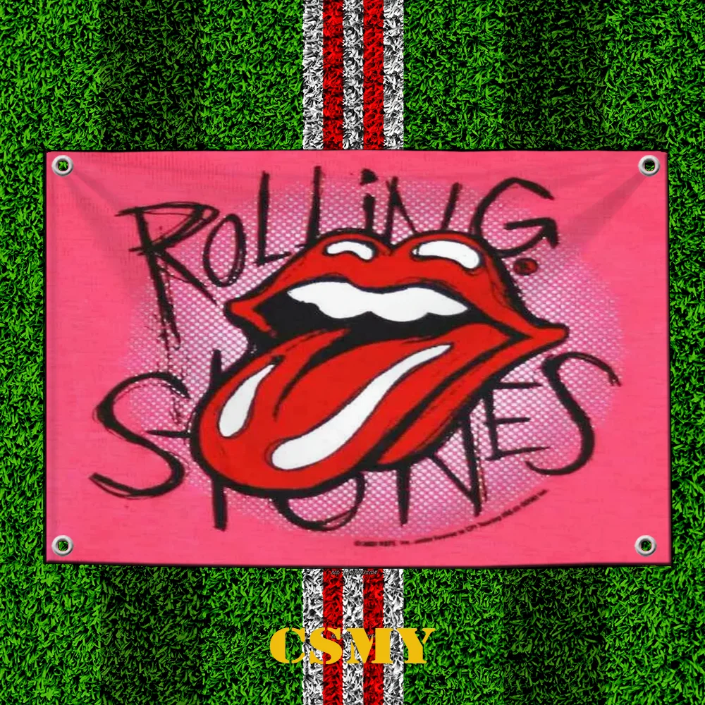 Laumango rolling stones flag flag