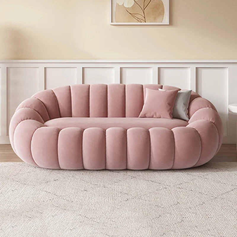 

Round Lazy Sofa Sectional Bubble Grande Throw Cover Sofa Velvet Living Room Pink Salas Y Sofas Muebles Furniture Modern Luxury