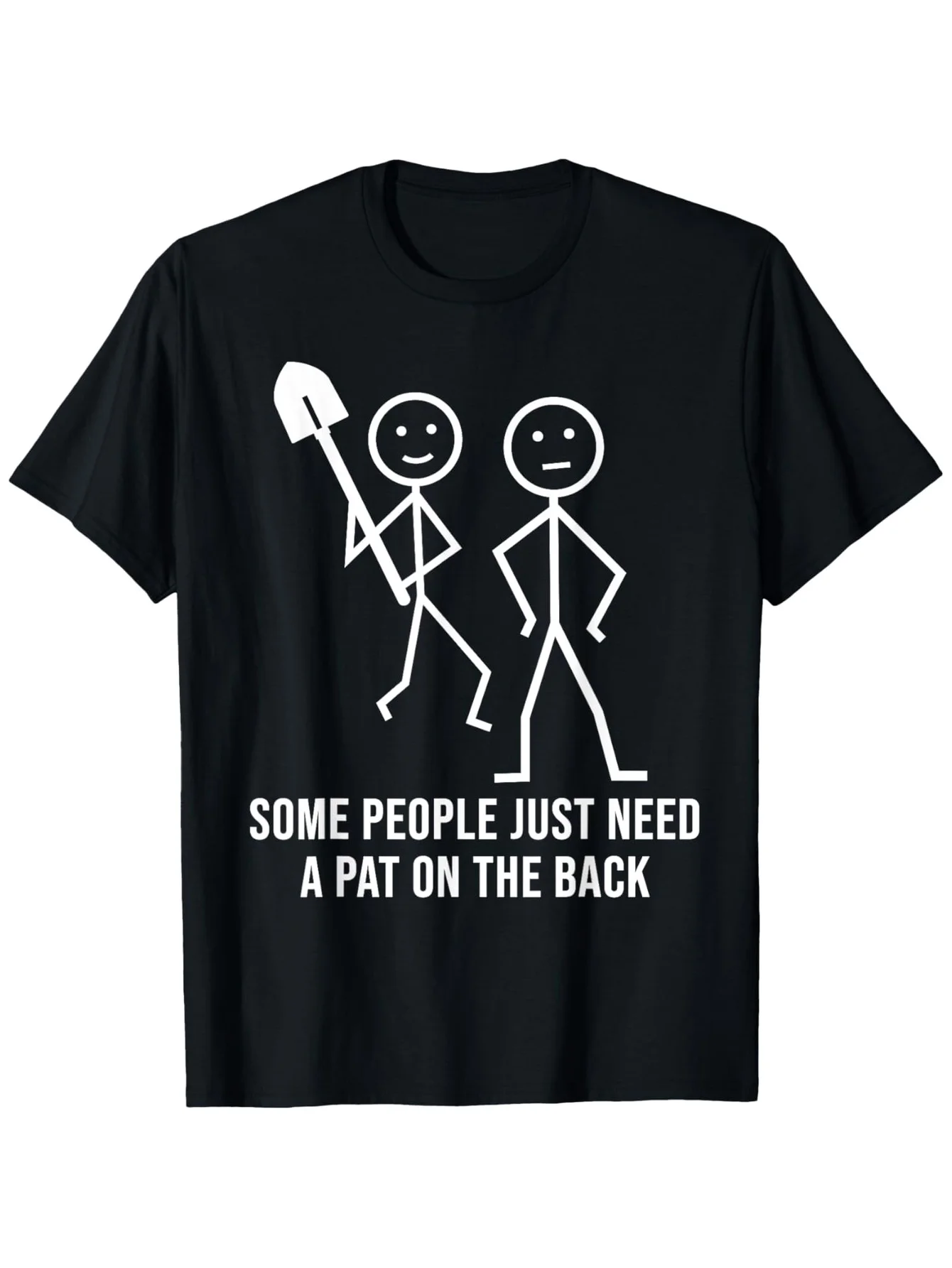 Some People Just Need A Pat on The Back Printed Women's T-shirt Short Sleeved T-shirt Crew Neck Tops Breathable Women Clothing