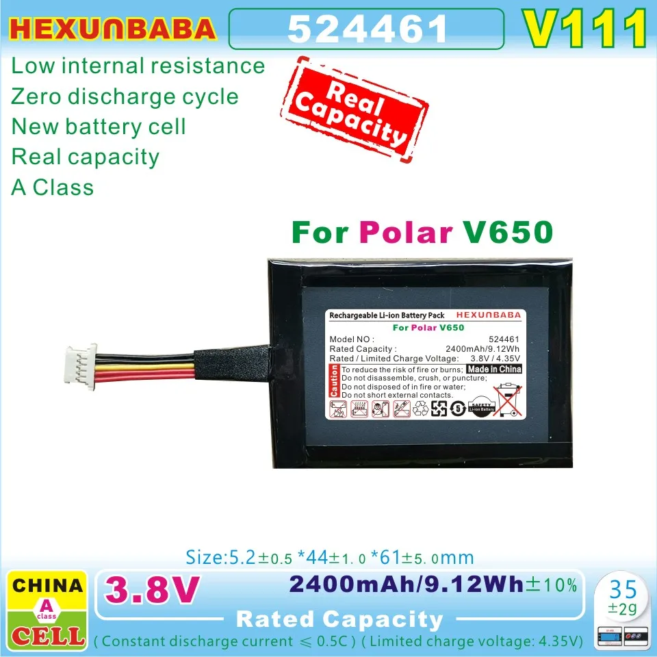 Wat is de V111 3.8V 2400mAh Polymer Lithium Ion Li-Ion Battery en waarom is deze geschikt voor GPS- en fietscomputers?