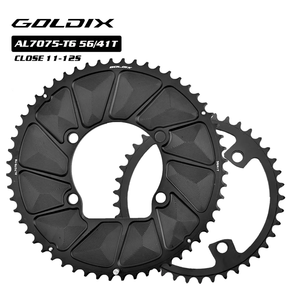 GOLDIX 110BCD 2X AERO Double Chainring 48/34T 50/34T 52/36T 53/39T for R9200 R8100 R7100 11S 12S 4-Bolt Road Bike Sprocket image 3
