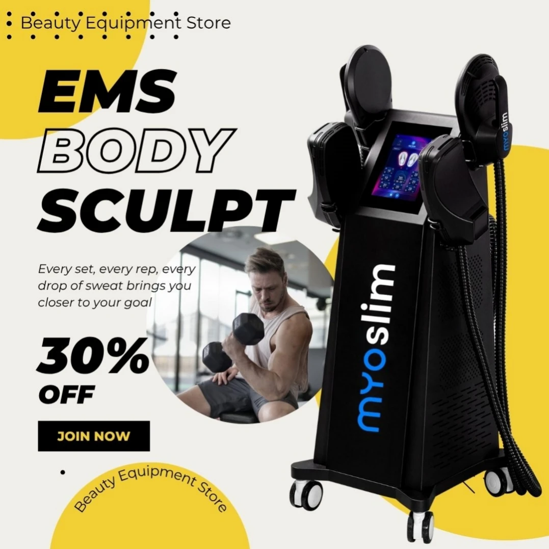 

EMS Body Shaping Muscle Stimulation Shaping Machine NEO RF Shaping Therapy Device 6500W Shaping Fat Reduction Electromagnetic