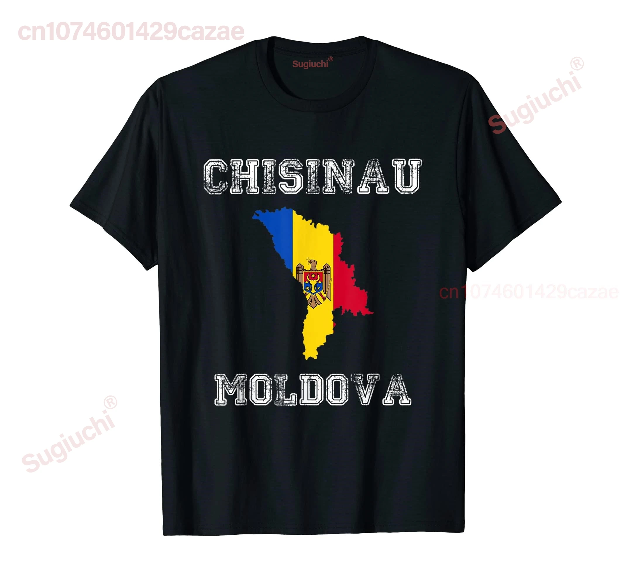 100% Cotton Chisinau Moldova Vintage Moldova Flag Map Design T-Shirt MEN WOMEN UNISEX T Shirts Size S-6XL