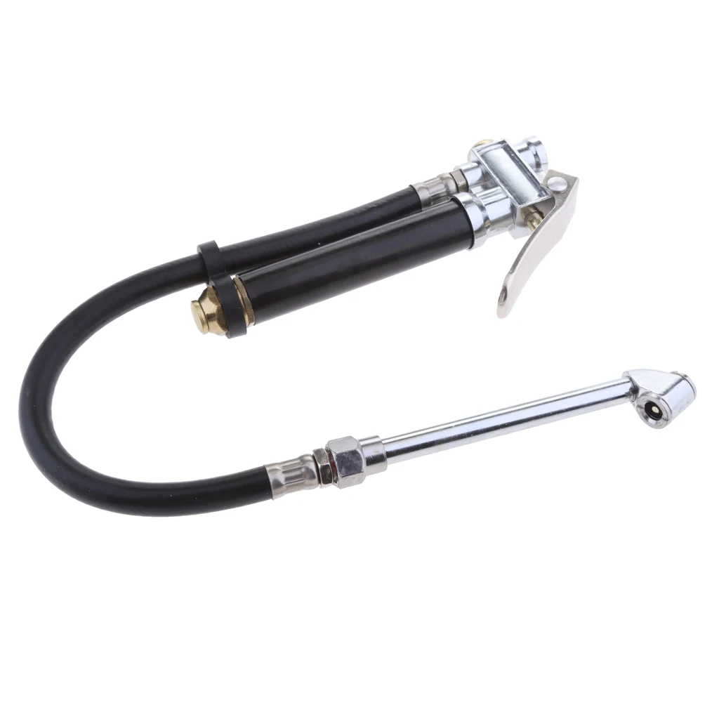 Car Truck Tire Inflator Gauge Dual Chuck Air Compressor Hose 18.5\'\' 120psi