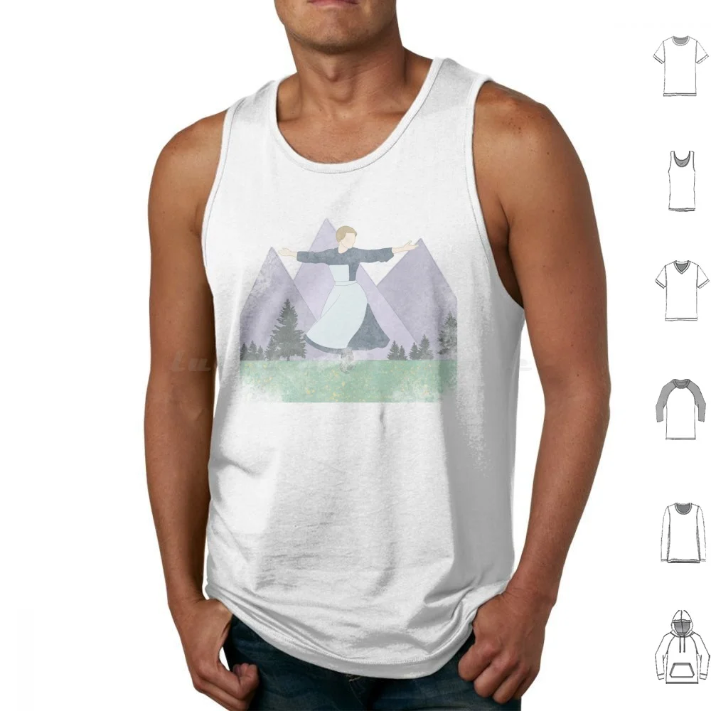 The Hills Are Alive Tank Tops Vest Sleeveless The Sound Of Music Julie Andrews Austria Cinema Musicals