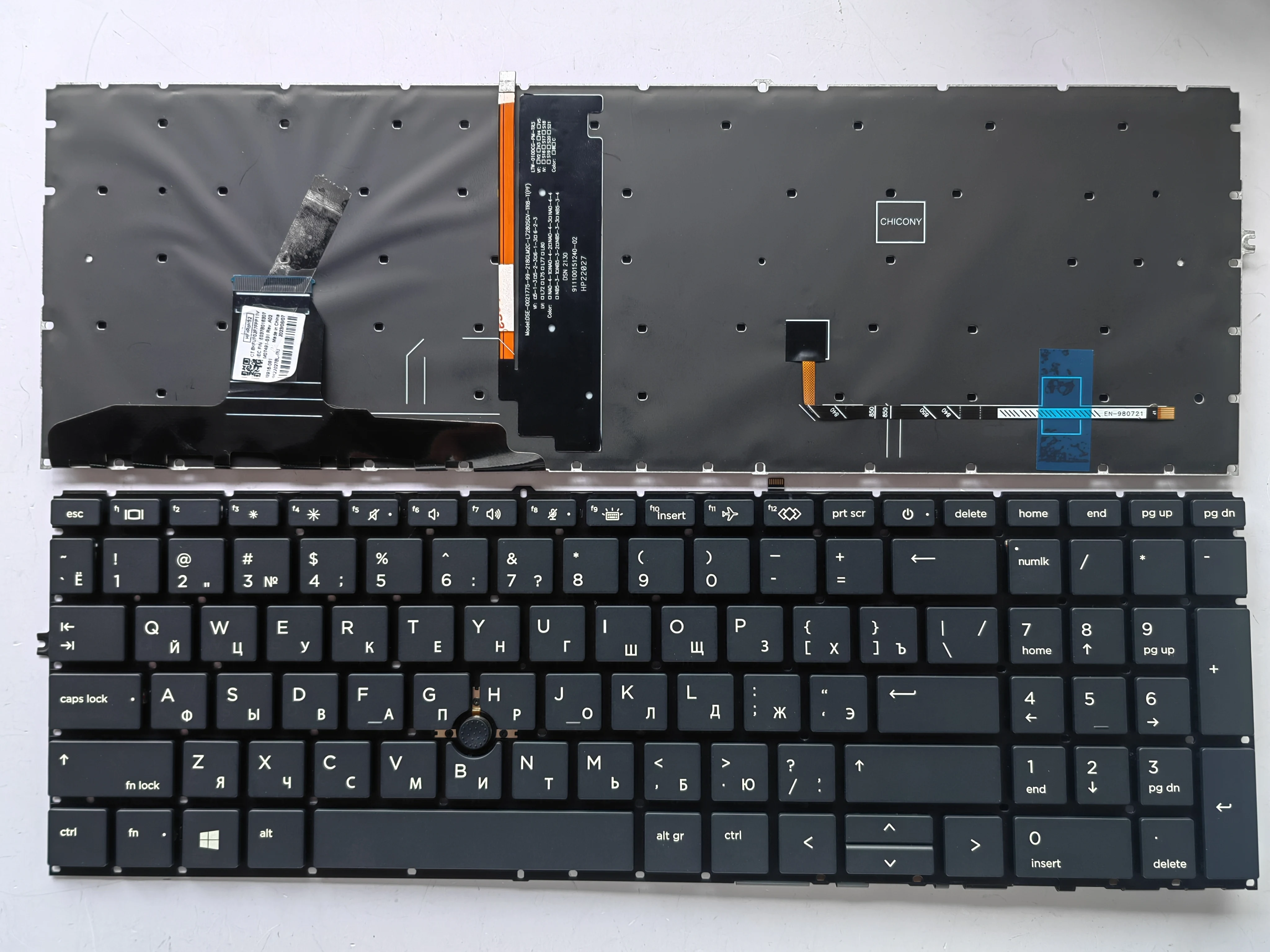

RU Layout for HP Elitebook 850 G7 850 G8 855 G7 855 G8 Laptop Keyboard