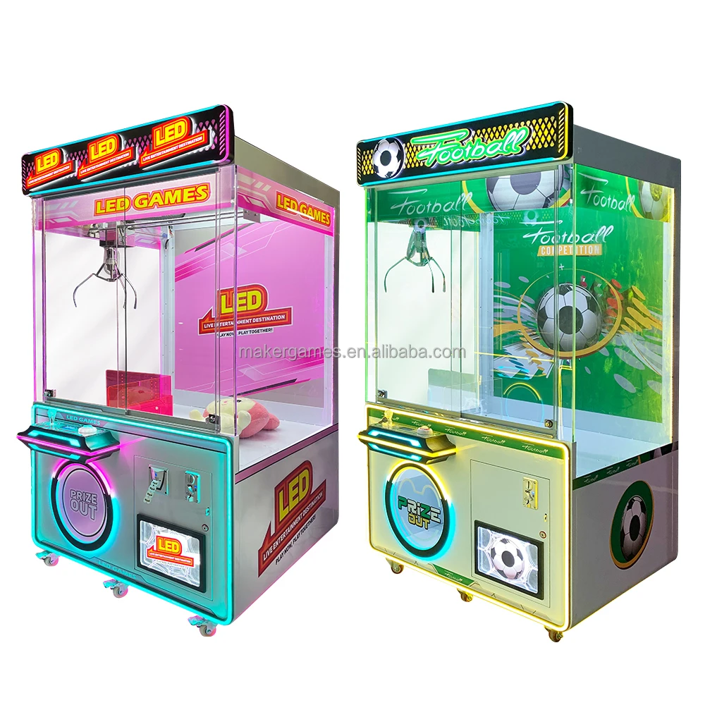 2 Players Dolls Catcher Games Machine Coin Operated Toy Arcade Crane Claw Machine Metal Coin Operated Games