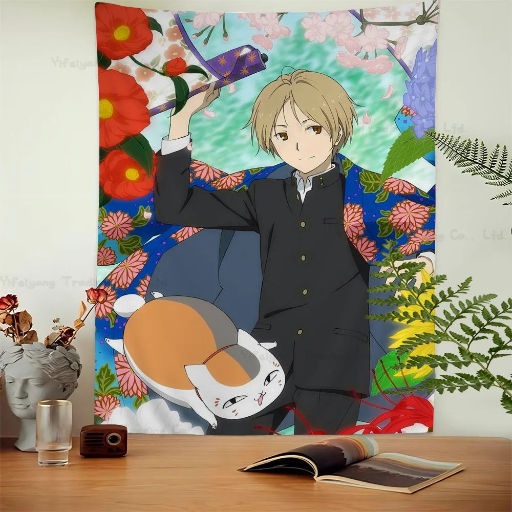 Natsume Yuujinchou Tapestry Art Printing Japanese Wall Tapestry Anime Wall Hanging Home Decor