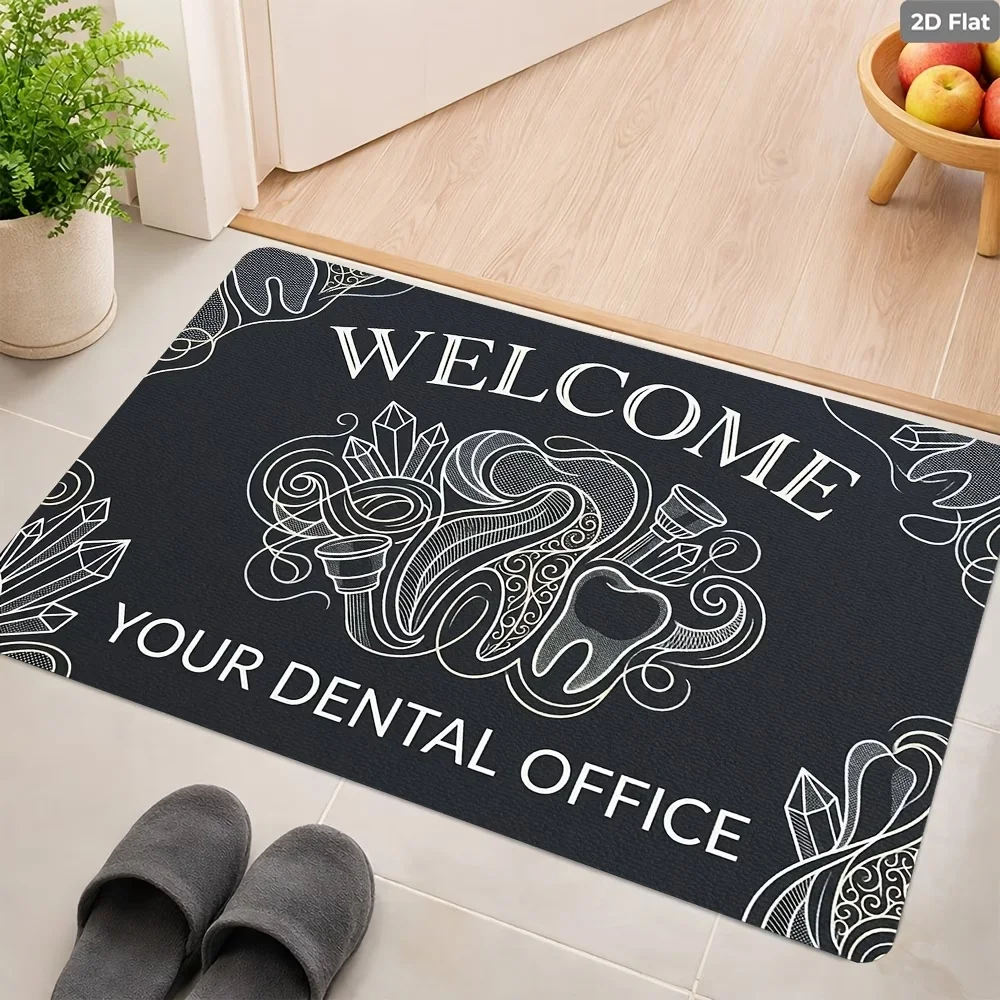 Dental Hygienist Porch Welcome Mat Orthodontic Floor Carpet for Indoor Anti Slip Toilet Bathroom Floor Rugs Cushions Pad