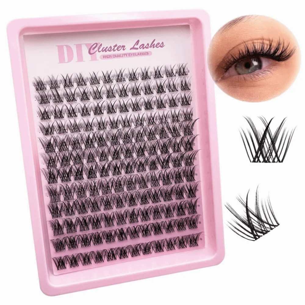 Cruelty-free 12 Row Fairy Eyelashes Natural C Curl 8-16mm Cluster Eyelashes Thick Dramatic Eye Lashes Dynamic Eyelash Extension