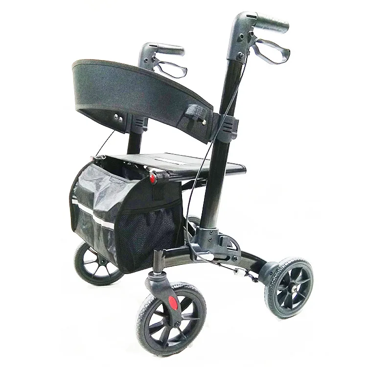 Rollator réglable avec sac à provisions, aide à la marche, double pliage, recommandé pour Elmain, vente chaude, 2024