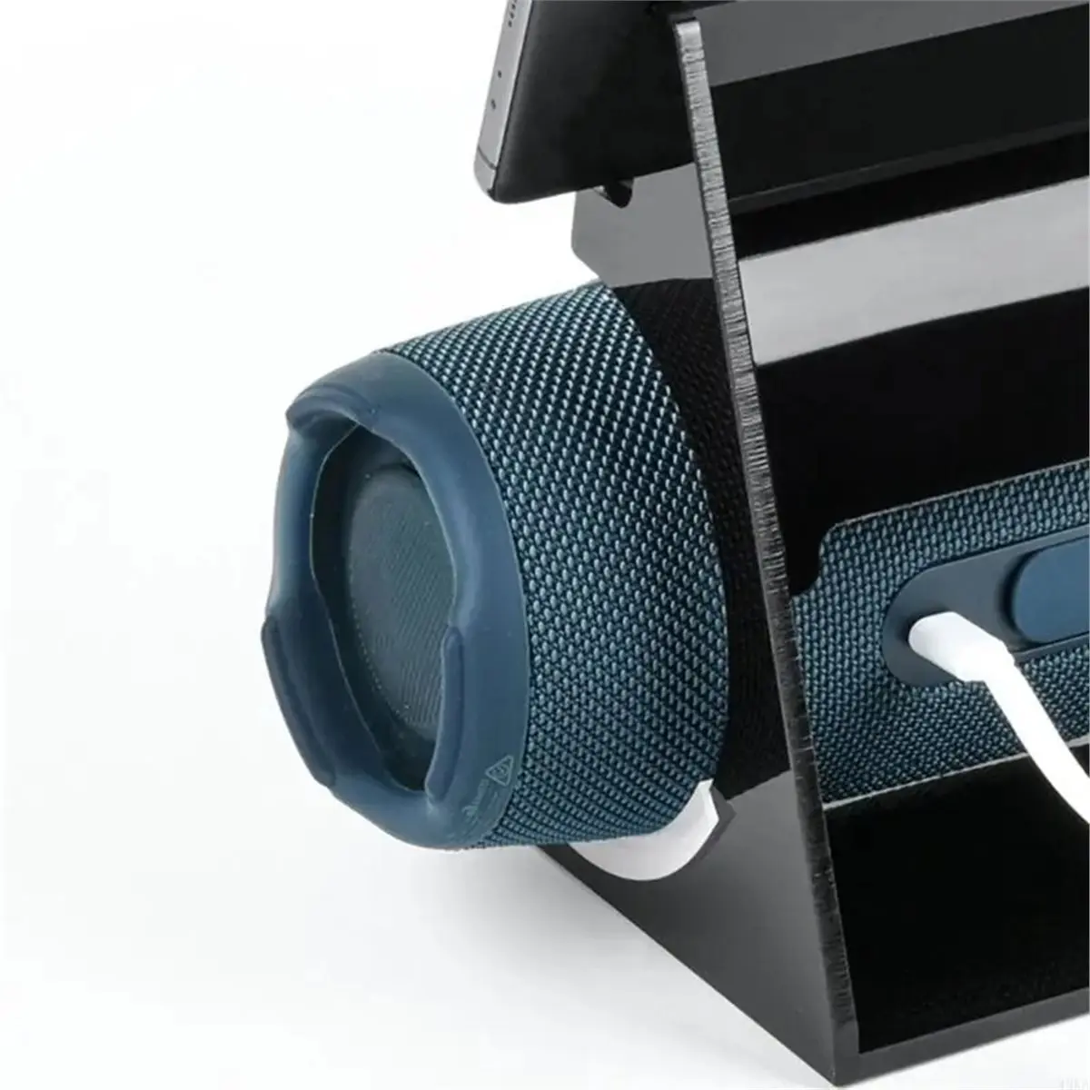 Punctual- Portable Speaker Stand Protective Phone Holder for JBL Charge 5/6/5 Wi-Fi Speaker Desktop Storage Rack Transparent