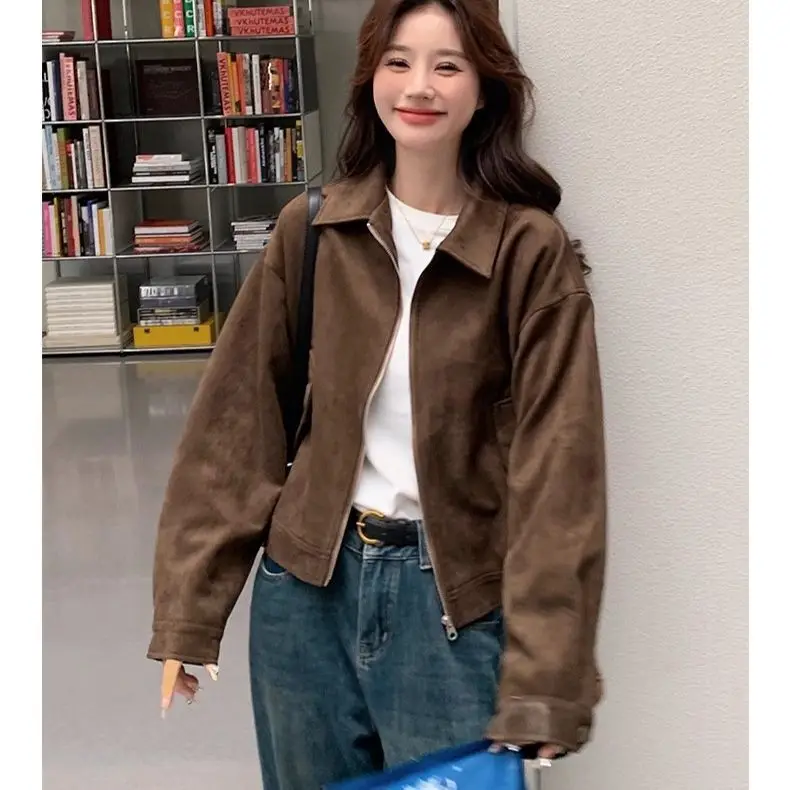 เสื้อแจ็คเก็ตสีเบจสำหรับผู้หญิง มีฮู้ด ผูกเชือก สไตล์แฟชั่น เสื้อคลุมตัวนอก ติดกระดุมด้านหน้า มีกระเป๋า ดีไซน์เรียบง่าย สไตล์พื้นฐาน แขนยาว สำหรับฤดูใบไม้ร่วง