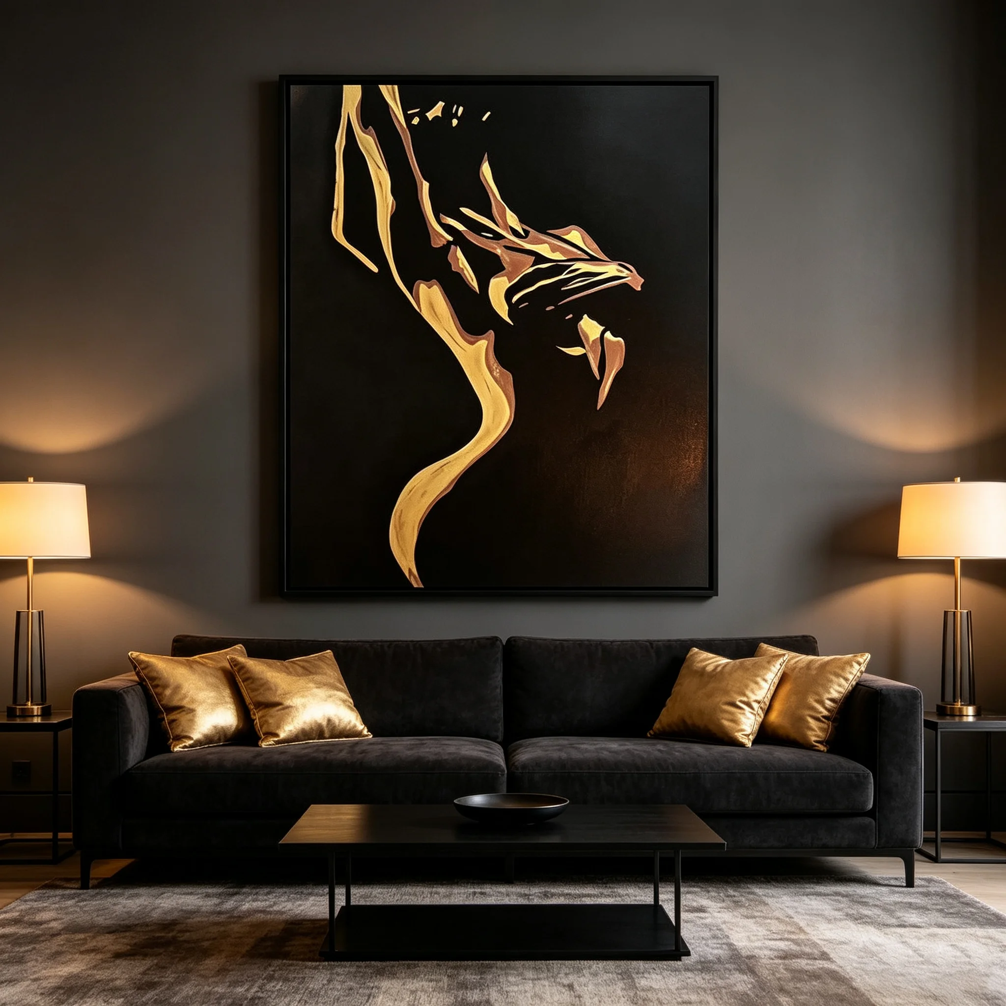 Portrait Poster Wall Art Black Background Shadow Sexy Girl Picture for Living Room Bedroom Office Hallway Bar Home Decor Gift