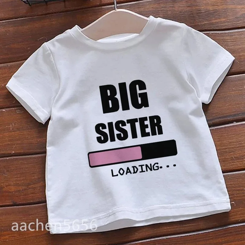 Big Brother Big Sister Kids Summer Girls & Boys Funny Tshirt Children Print T-shirt Fashion Casual Baby White Clothes