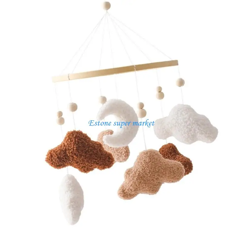 090B Entwicklungsspielzeug für Babys mit strukturierter Mondwolkenform, die Greiffähigkeiten und die Erkundung des Gehörs