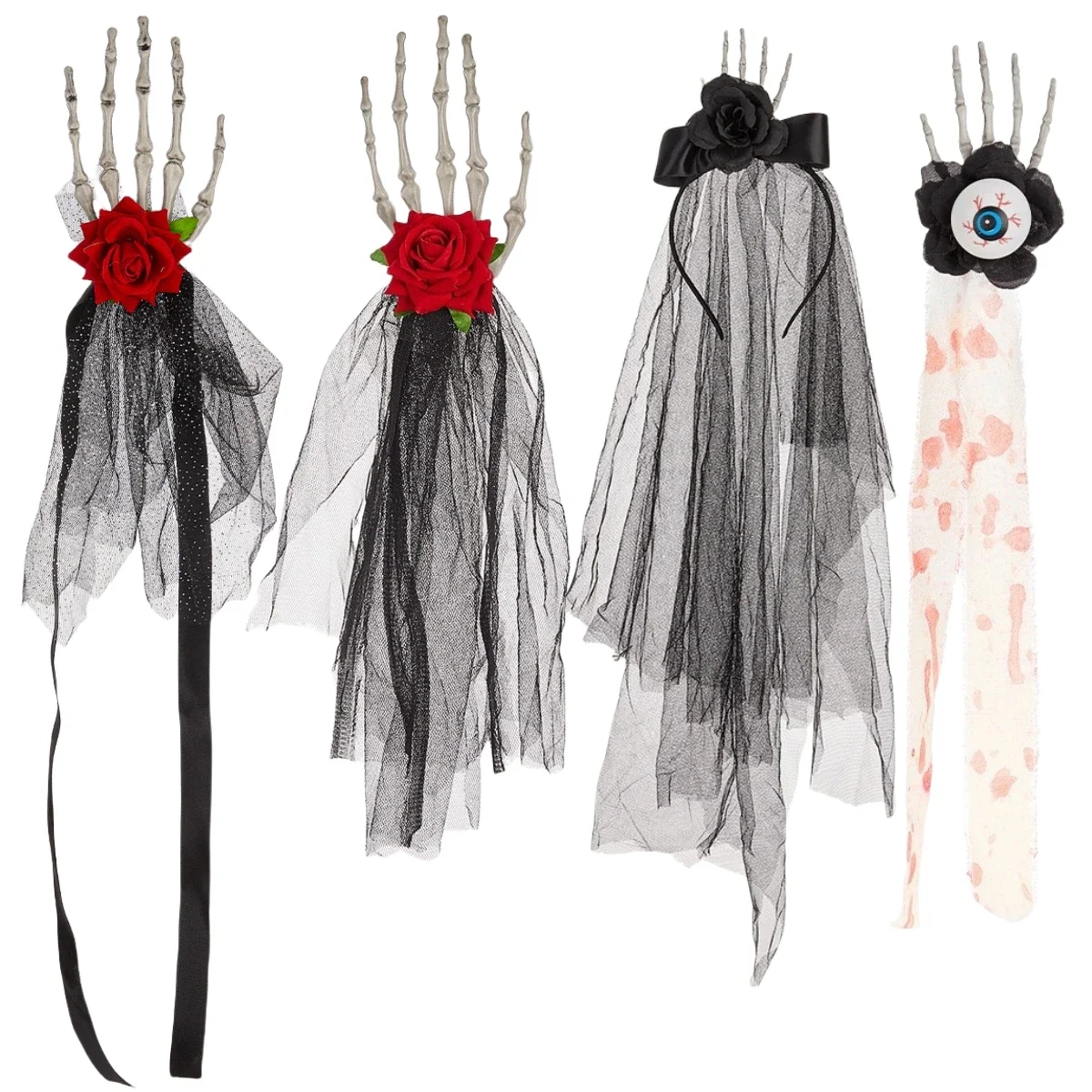 

1pc Halloween Hair Clips Hand Hair Claw Clips Hair Barrettes For Women Metal Skeleton Hair Clamps Cosplay Party Halloween Decora